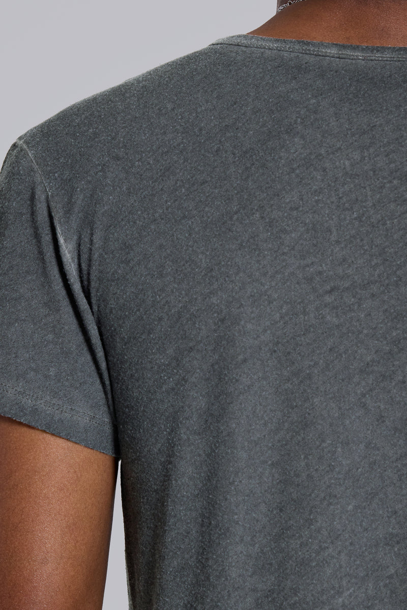 Washed Black Haze Henley T-Shirt