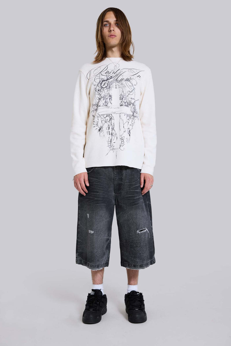Rest In Music Waffle Long Sleeve Top