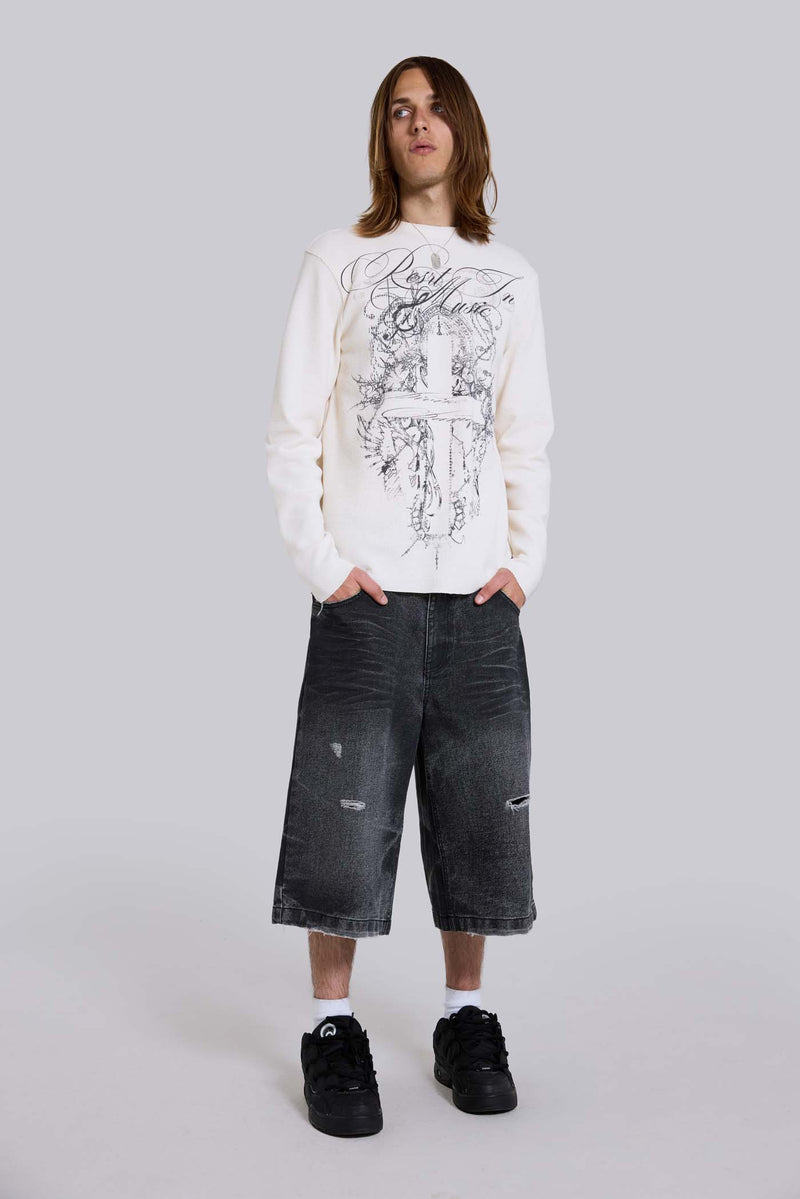Rest In Music Waffle Long Sleeve Top