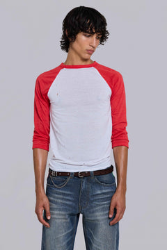 Red Los Angeles Raglan Top - XXS / Red