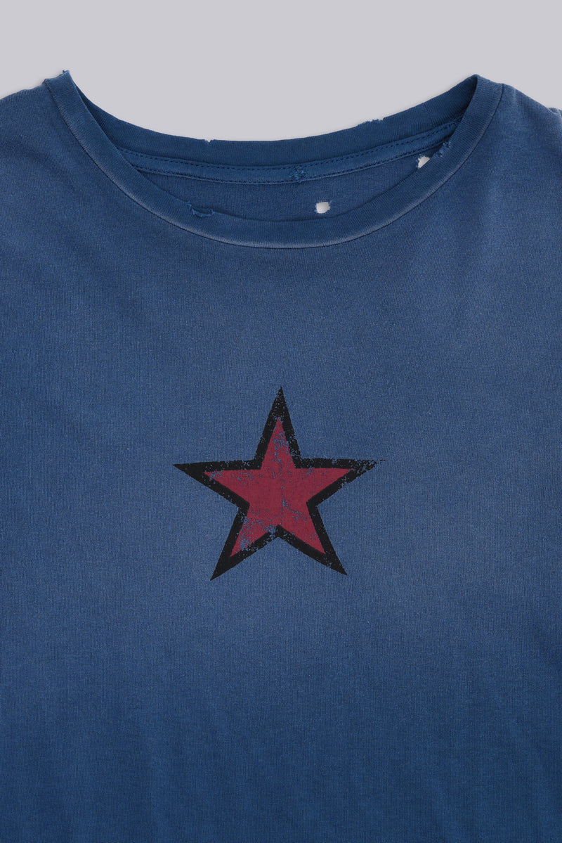 Navy Star Sun Faded T-Shirt