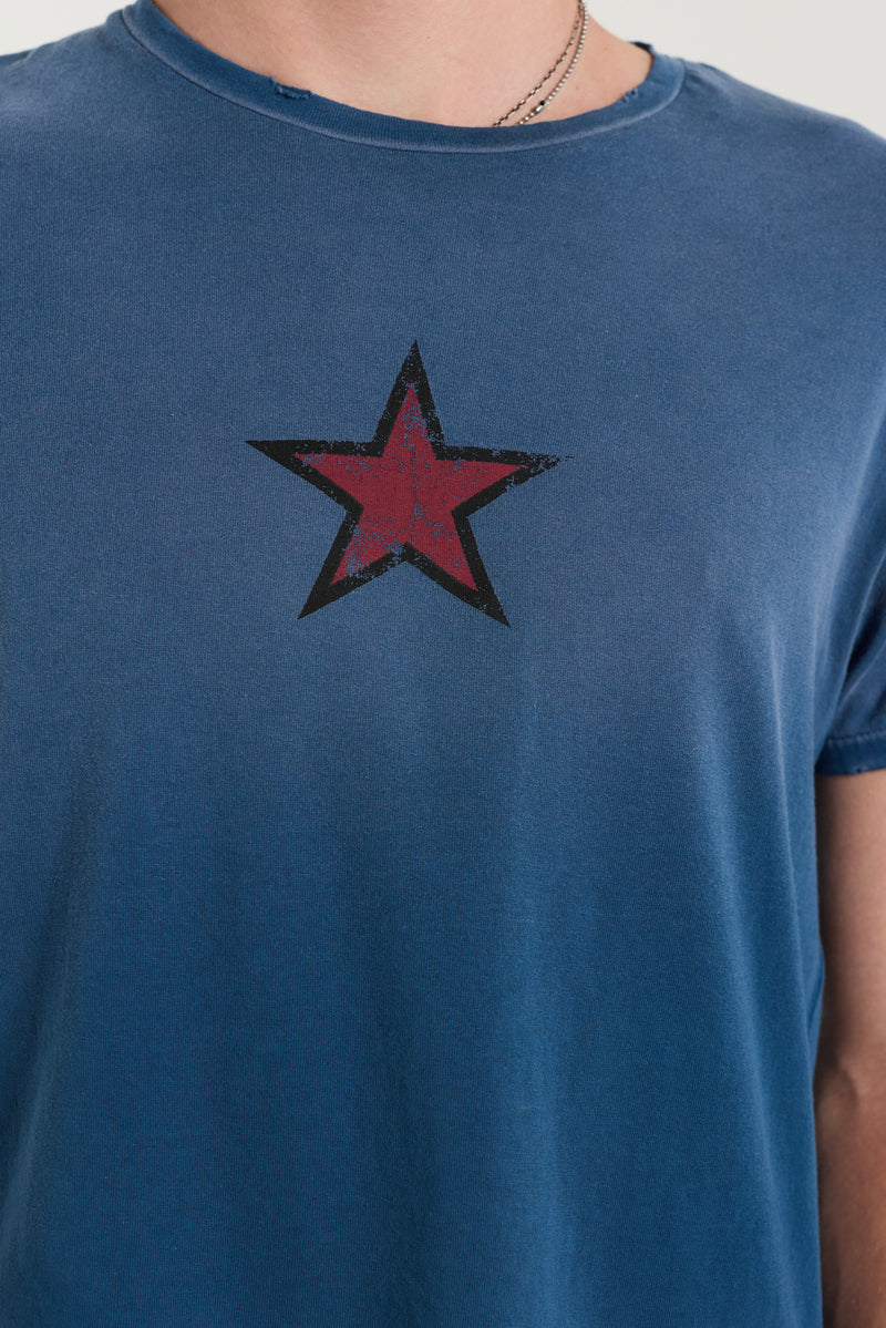 Navy Star Sun Faded T-Shirt