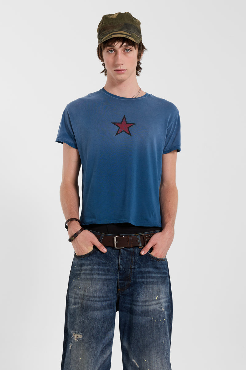 Navy Star Sun Faded T-Shirt