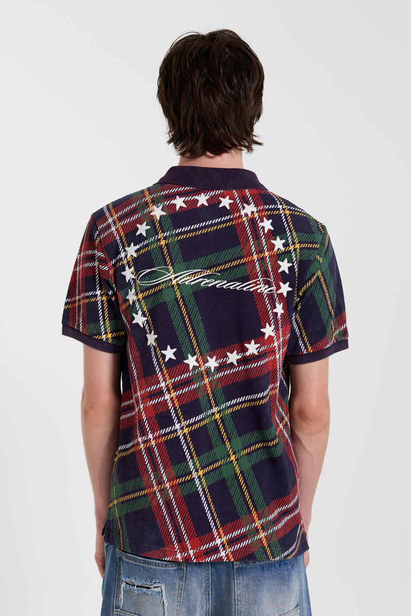 Navy Adrenaline Check Polo