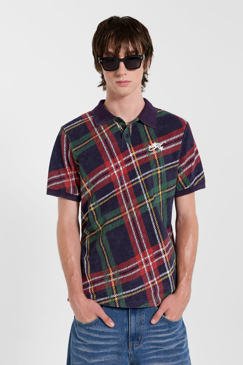 Navy Adrenaline Check Polo