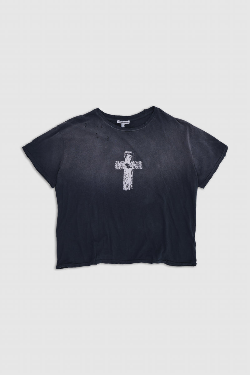 Washed Black Crucifix Tee