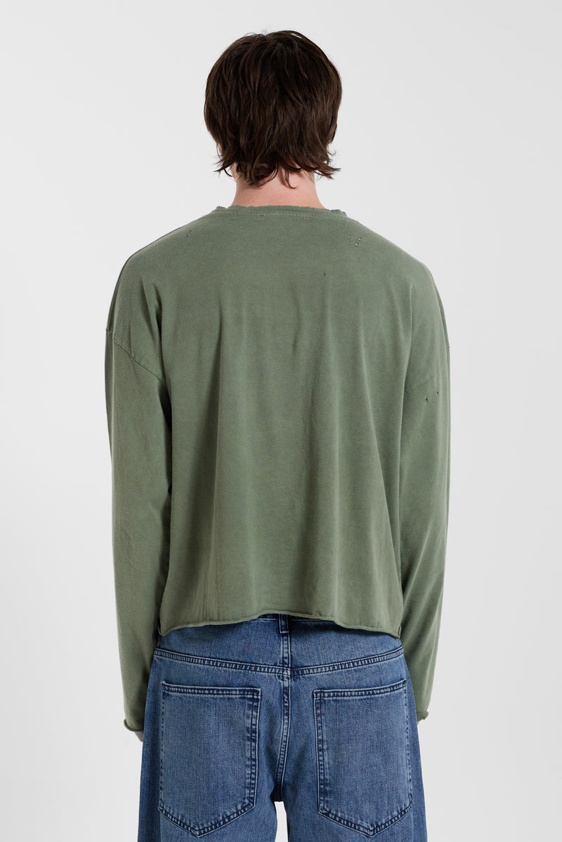 Scripture Cropped Long Sleeve Top