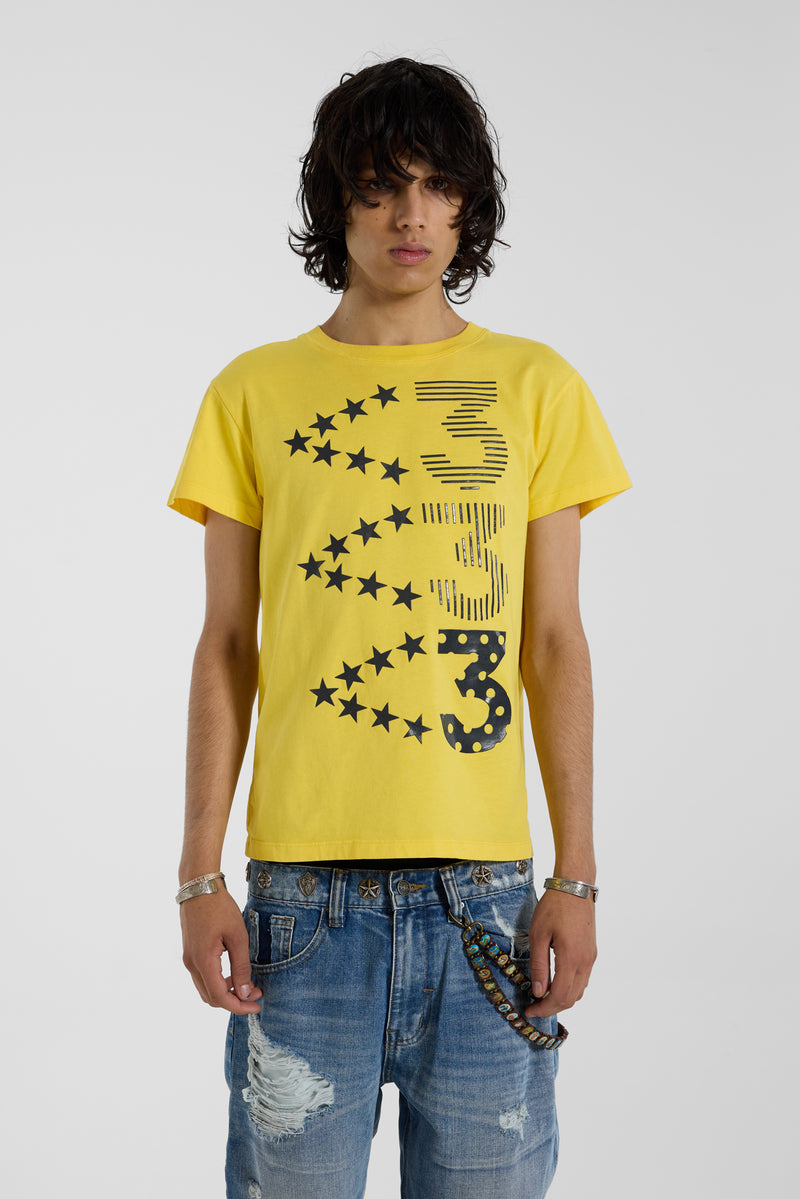 Yellow Heart Printed T-Shirt