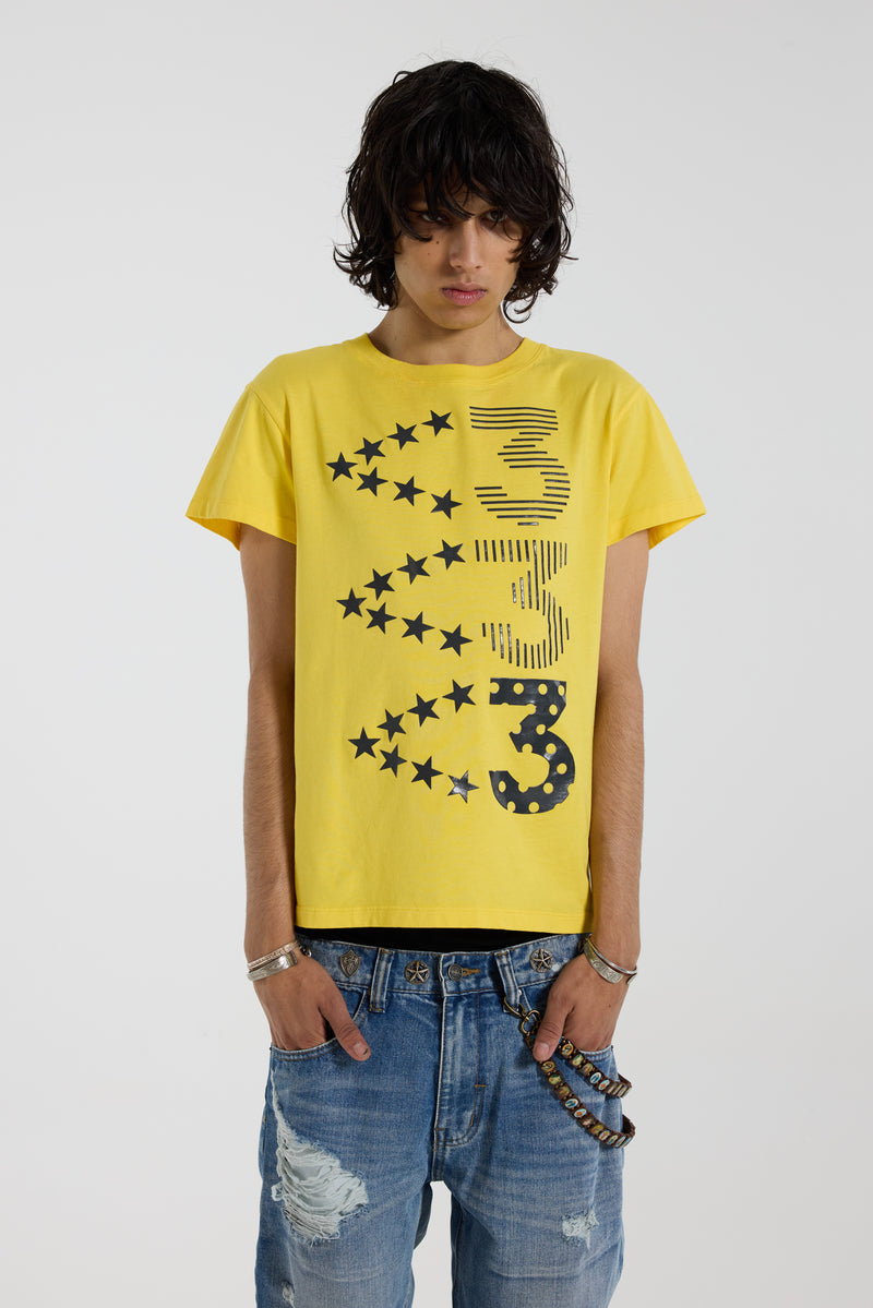 Yellow Heart Printed T-Shirt