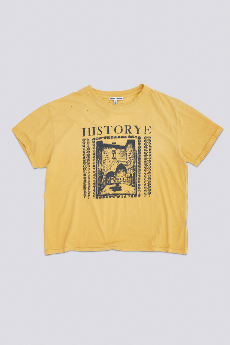 Historye Yellow Cropped T-Shirt