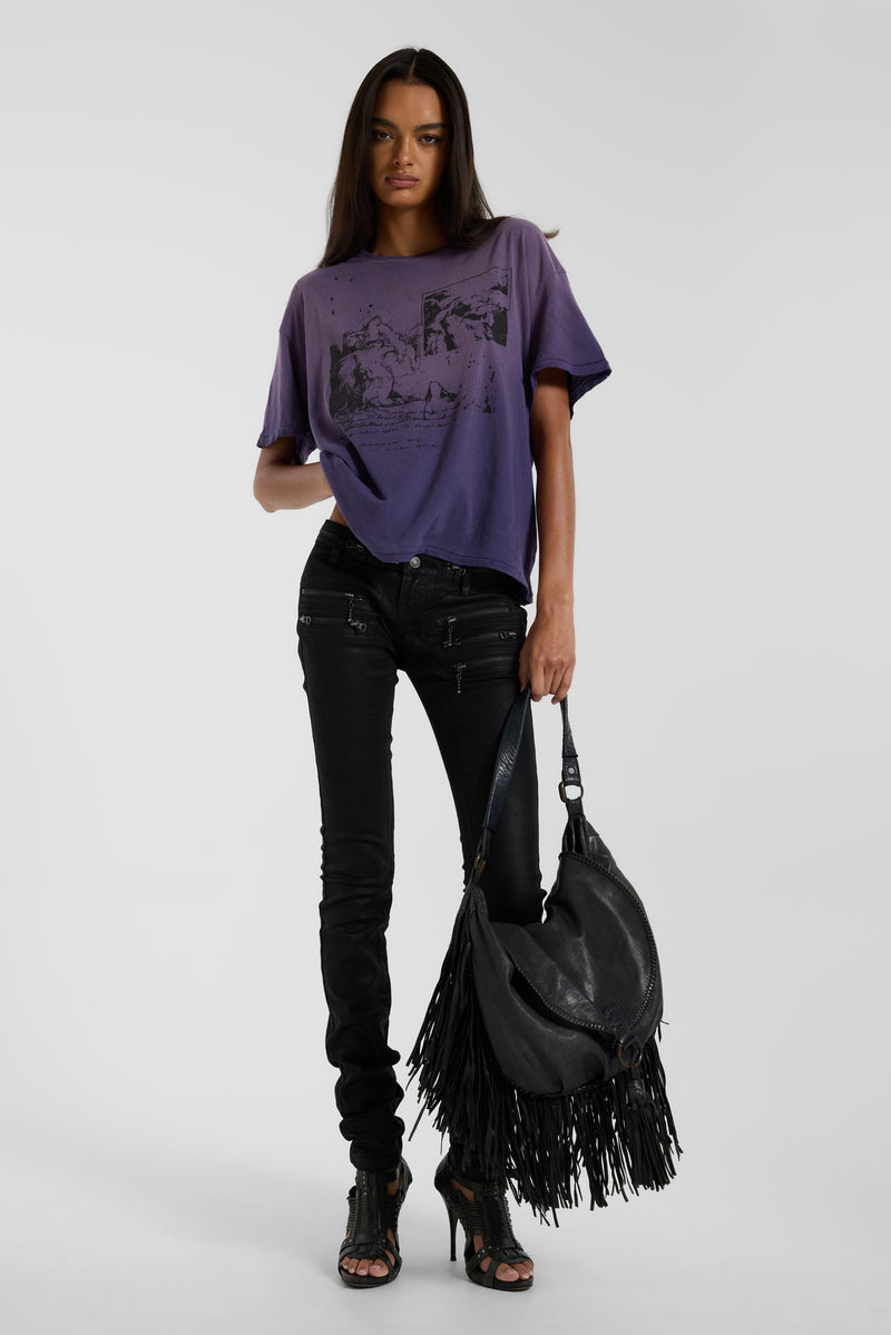 Saken Purple Cropped T-Shirt