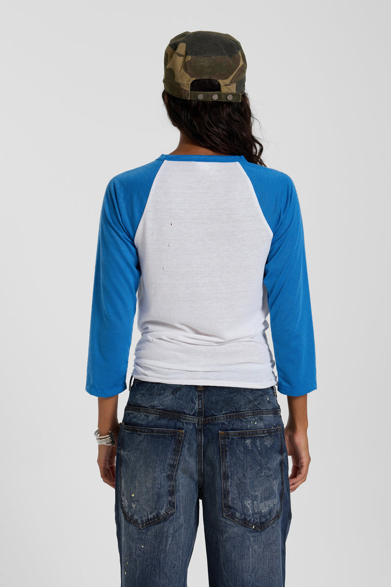 Blue Los Angeles Raglan Top