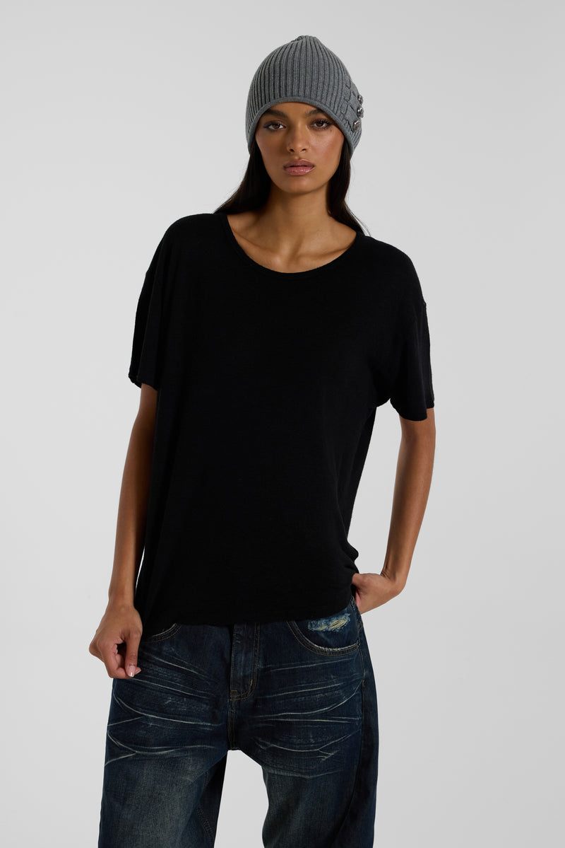 Black Slub T-Shirt
