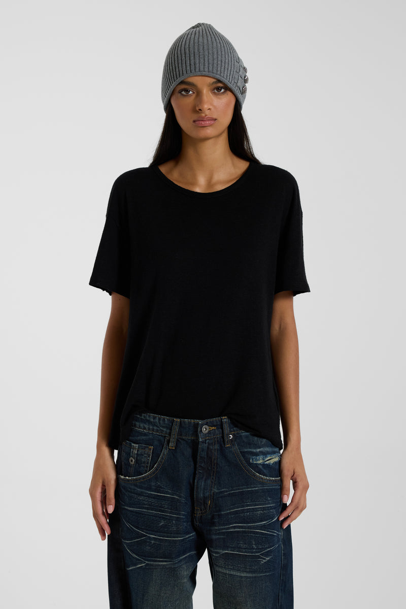 Black Slub T-Shirt
