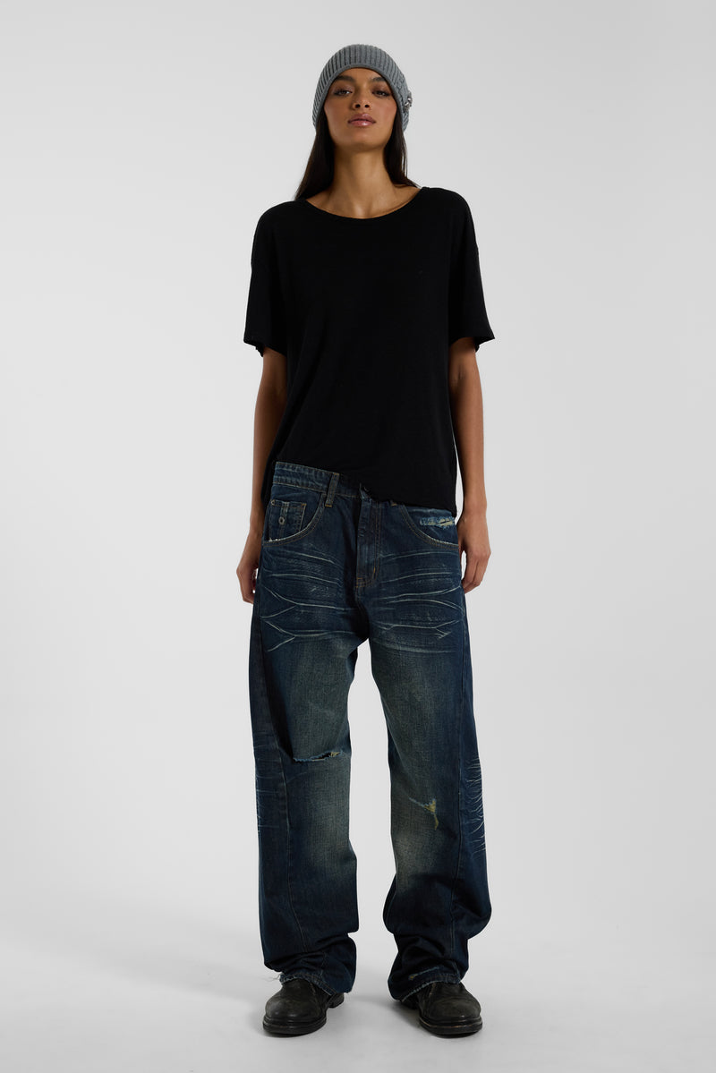 Black Slub T-Shirt