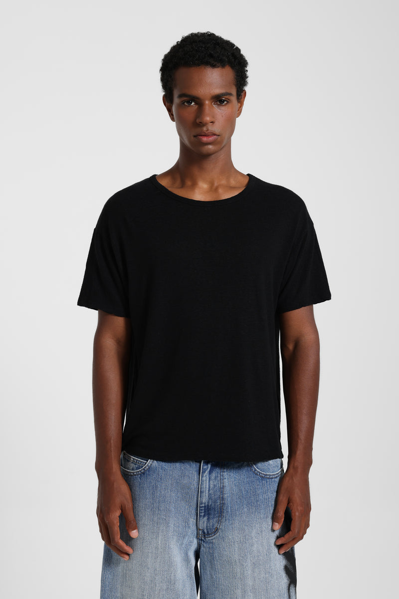 Black Slub T-Shirt – view 1