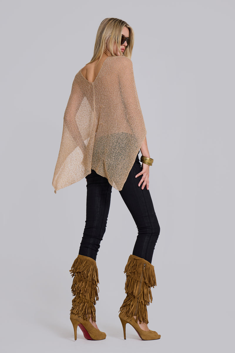 Infinity Multiway Knit Cape in Sand