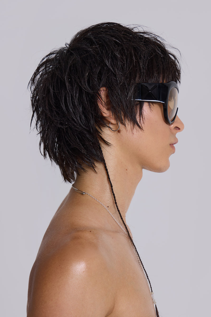 Noctra XL Stud Sunglasses in Amber