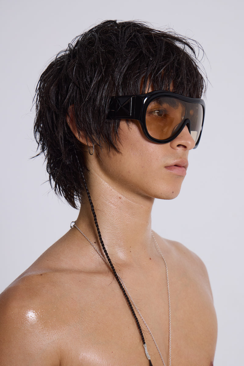 Noctra XL Stud Sunglasses in Amber