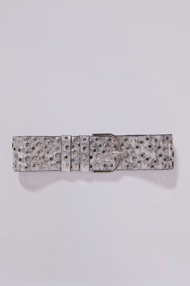 Osmium Studded Belt In Silver