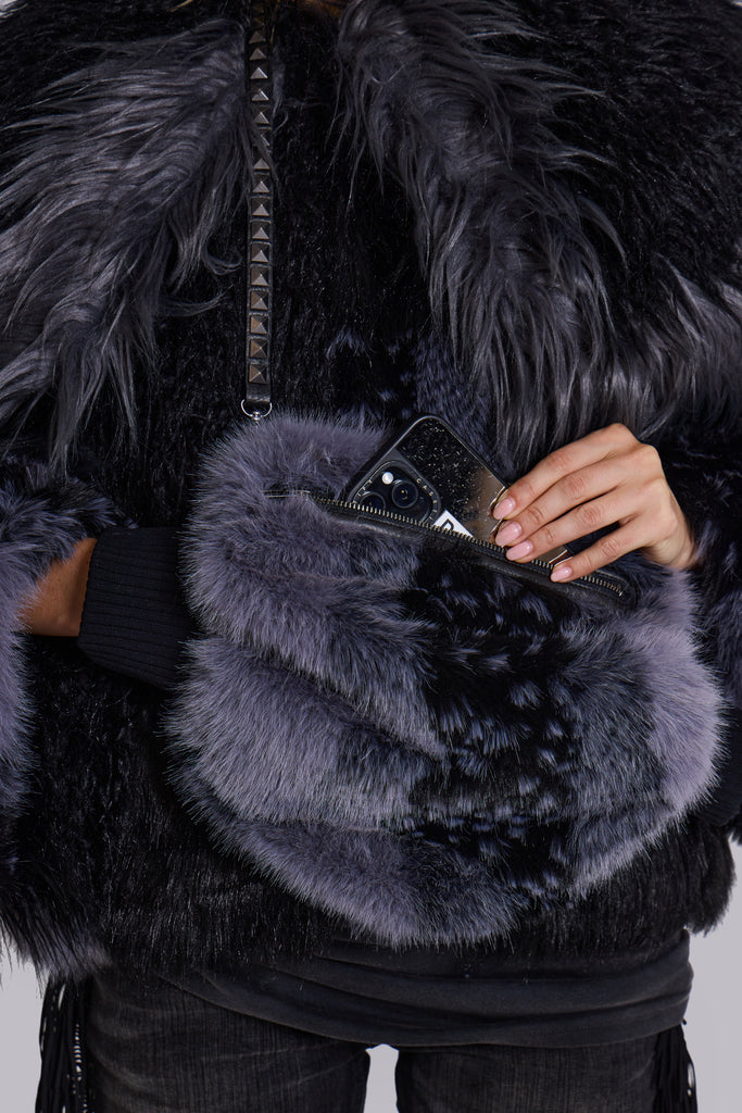 Oksana Faux Fur Muff Bag