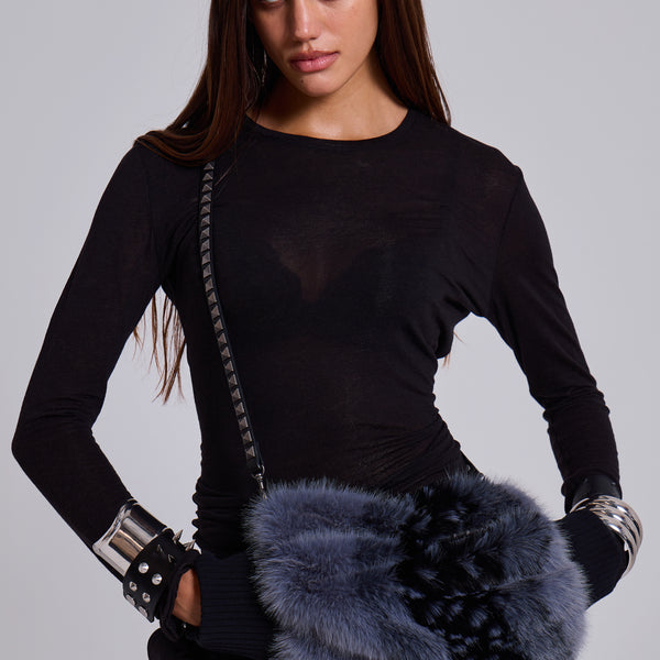 Oksana Faux Fur Muff Bag | Jaded London