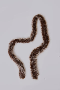 Leonie Faux Mongolian Fur Scarf in Brown - ONE SIZE / Brown