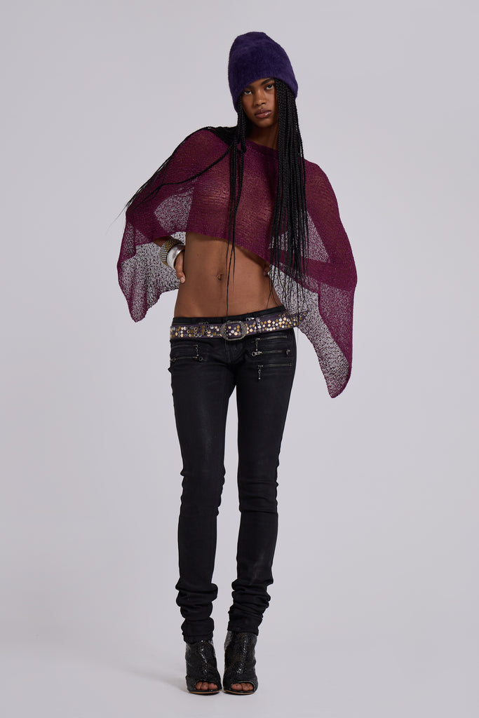 Infinity Multiway Knit Cape in Wine