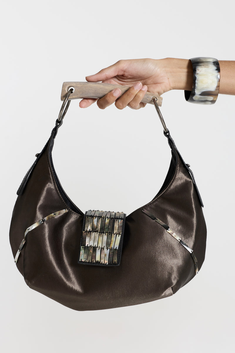 Mikayla Satin Shoulder Bag