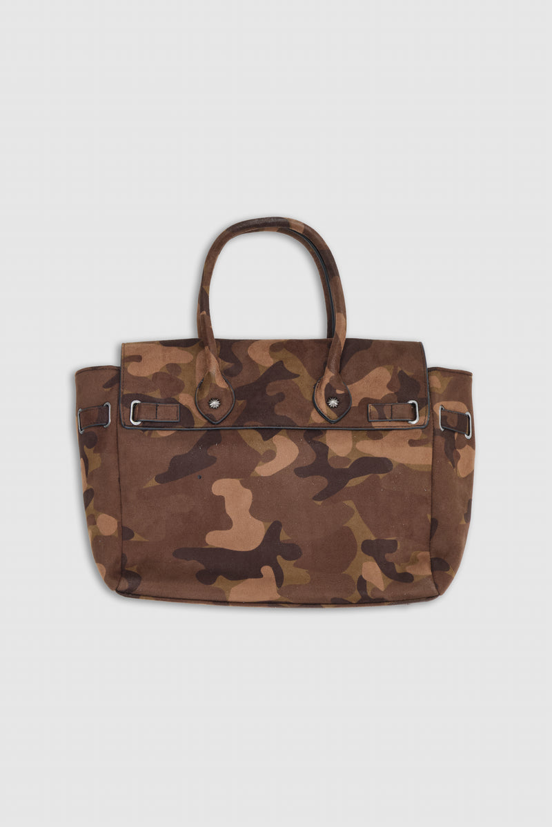 Camo PU Suede Bag