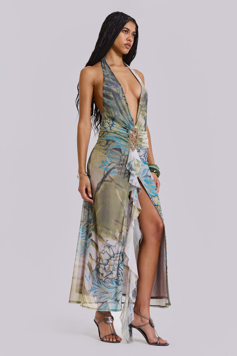 Shop Cindy Plunge Maxi Dress In Green | Jaded London | Clothing Shop Cindy Plunge Maxi Dress In Green | Jaded London | Clothing