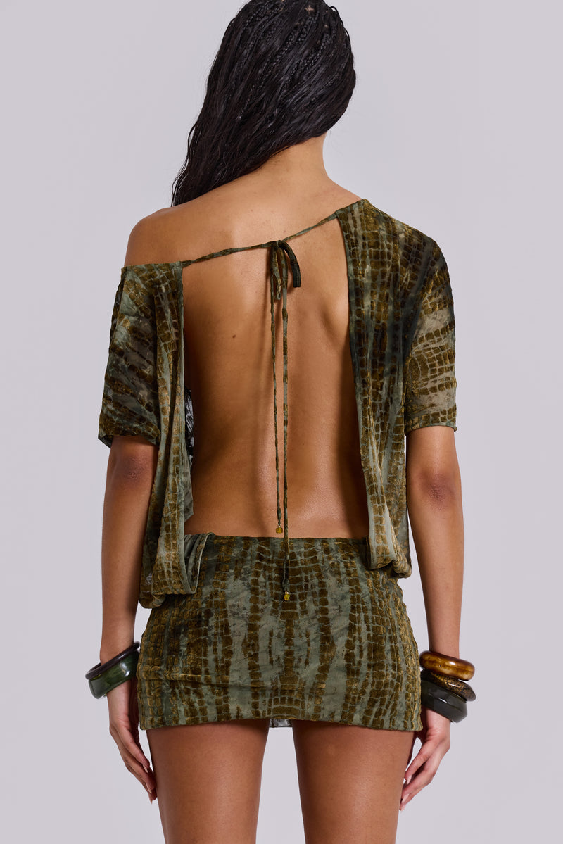 Ophidian Devore Backless Mini Dress | Jaded London | Clothing Ophidian Devore Backless Mini Dress | Jaded London | Clothing
