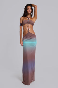Marilis Ombre Maxi Dress - UK 4 / Blue