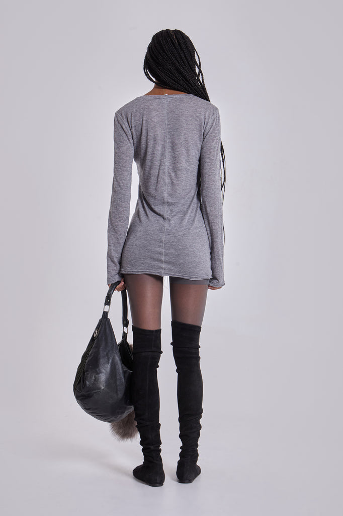 Grey Marl Mist Mini Dress