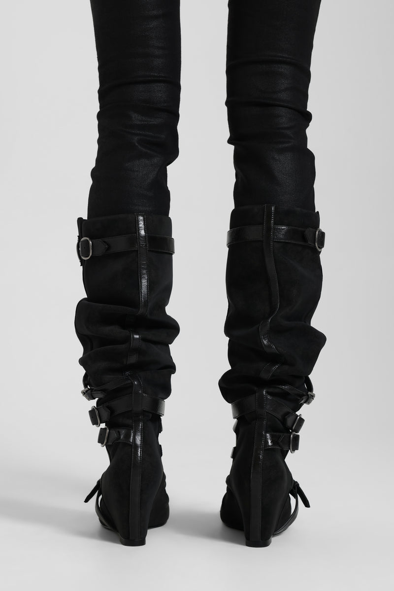 Vione Slouch Wedge Boots