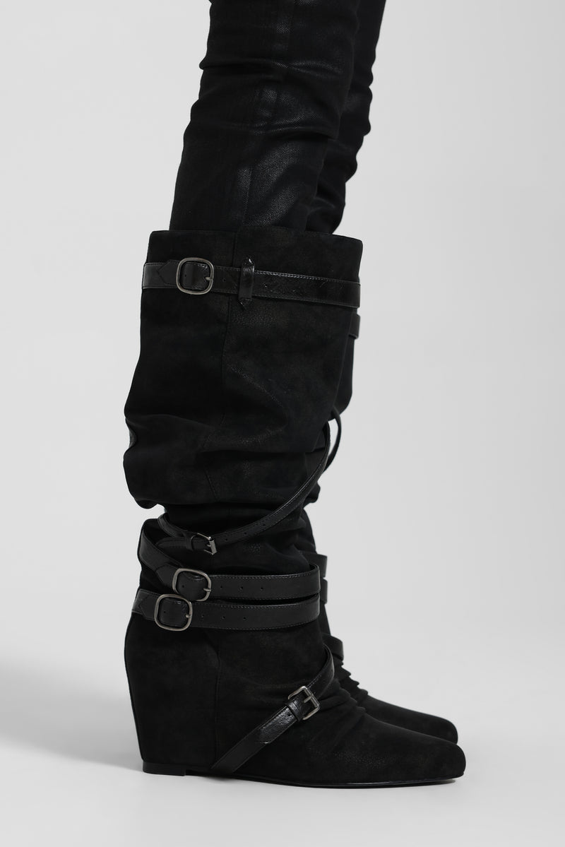 Vione Slouch Wedge Boots