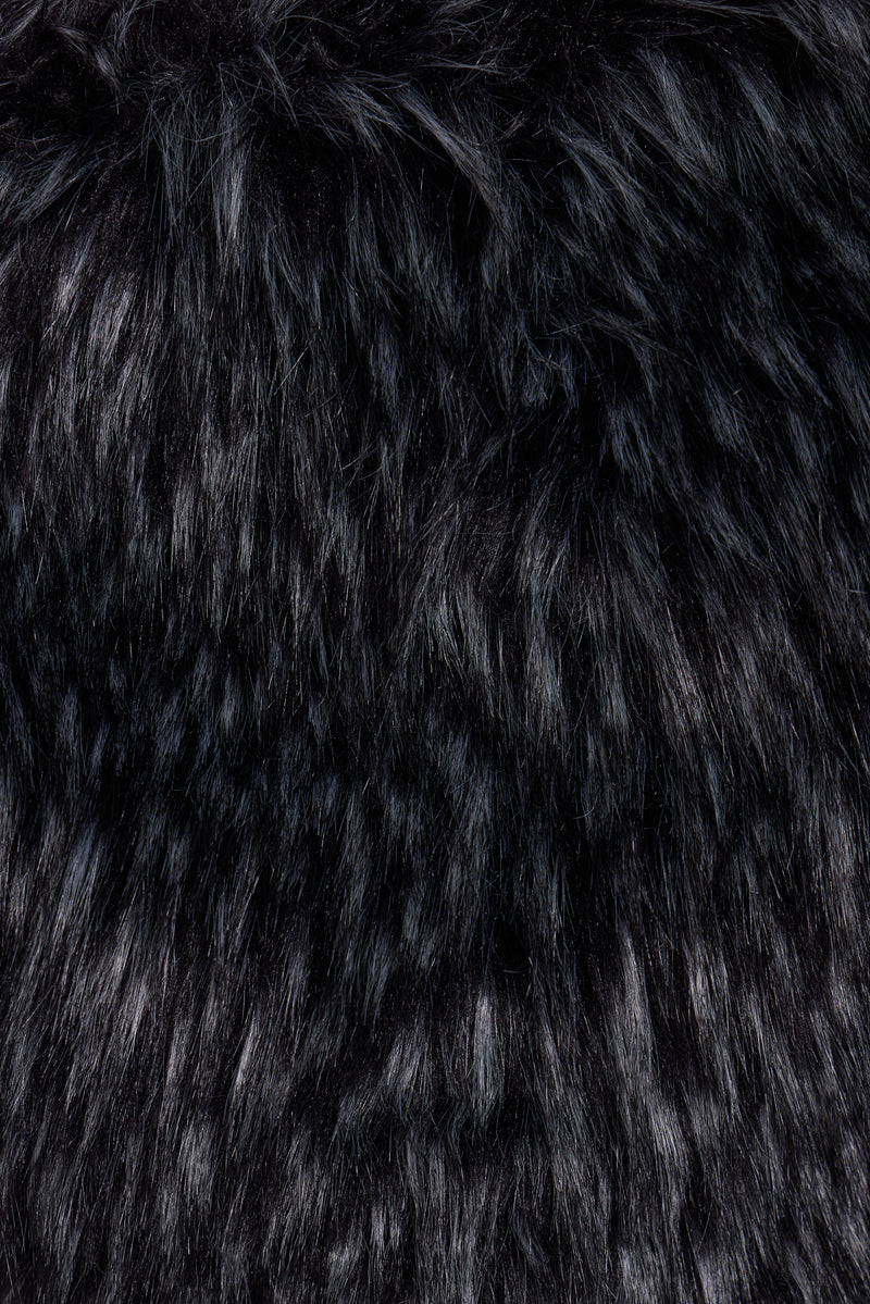 Zeka Faux Fur Knit Shrug