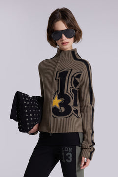 Sprint Zip Through Rib Knit – view 1