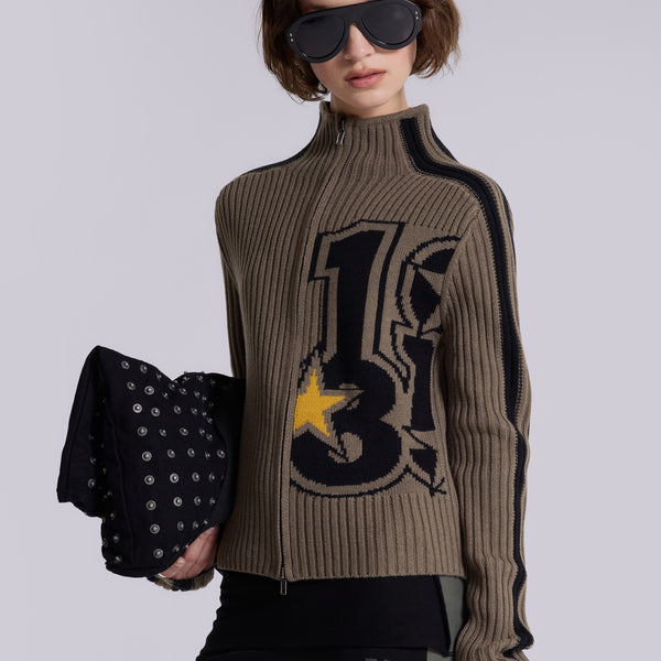 トップス Jaded London Sprint Zip Through Rib Knit | Jaded London | Clothing