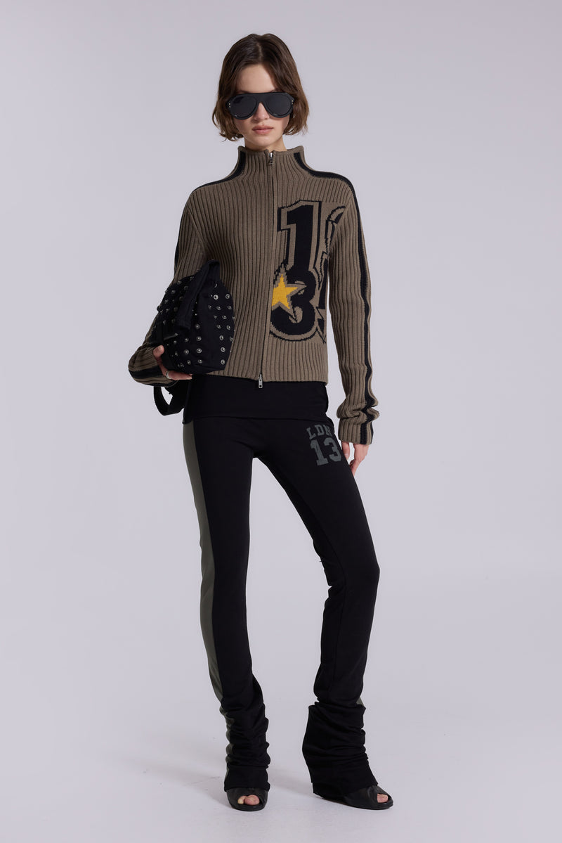 Sprint Zip Through Rib Knit