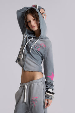 Cleo Graphic Zip Through Hoodie – view 1