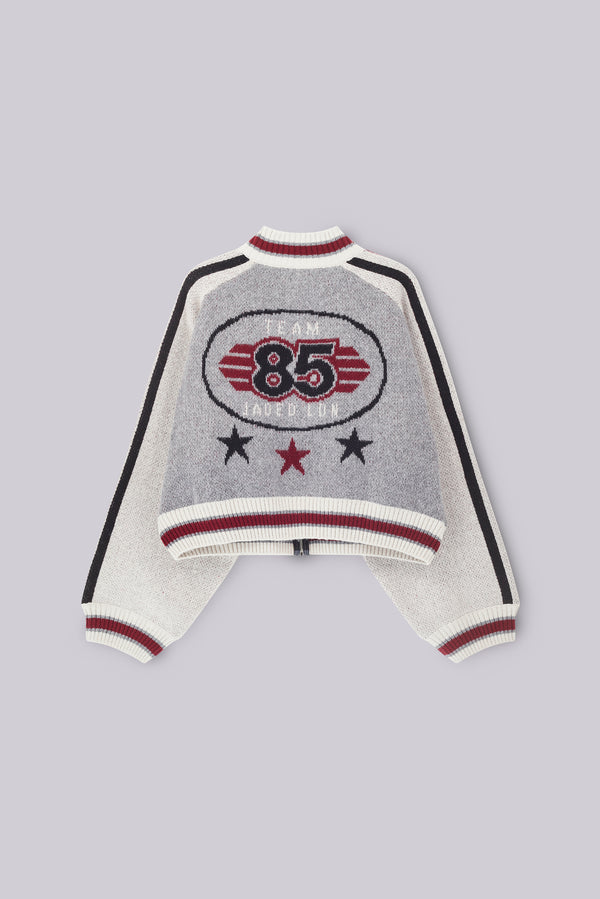 Team 85 Knitted Bomber Jacket