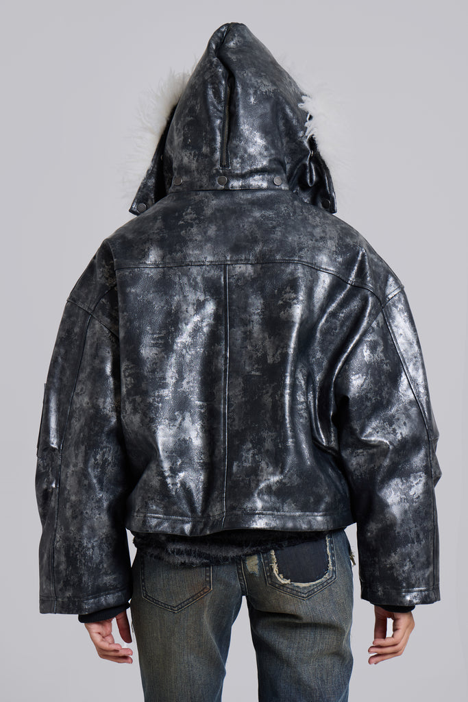 Mistra PU Leather Bomber Jacket