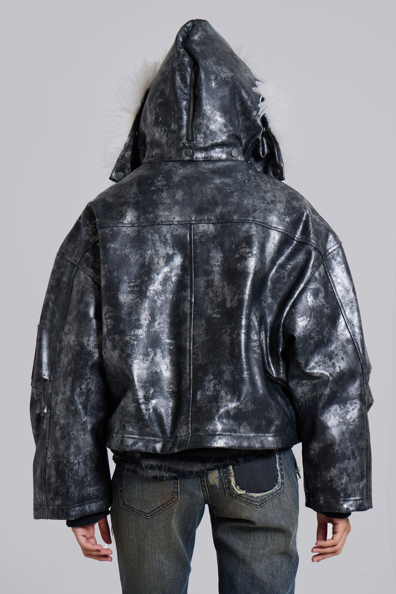 Mistra PU Leather Bomber Jacket