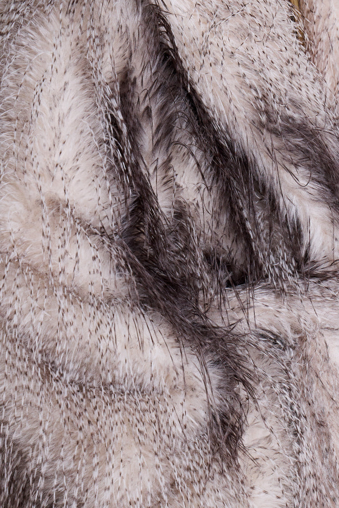 Haka Faux Feather Fur Belted Coat