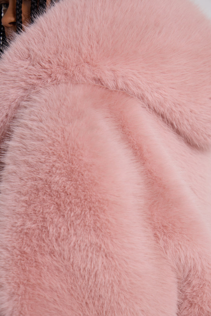Mara Oversized Faux Fur Coat in Pink | Jaded London | Clothing