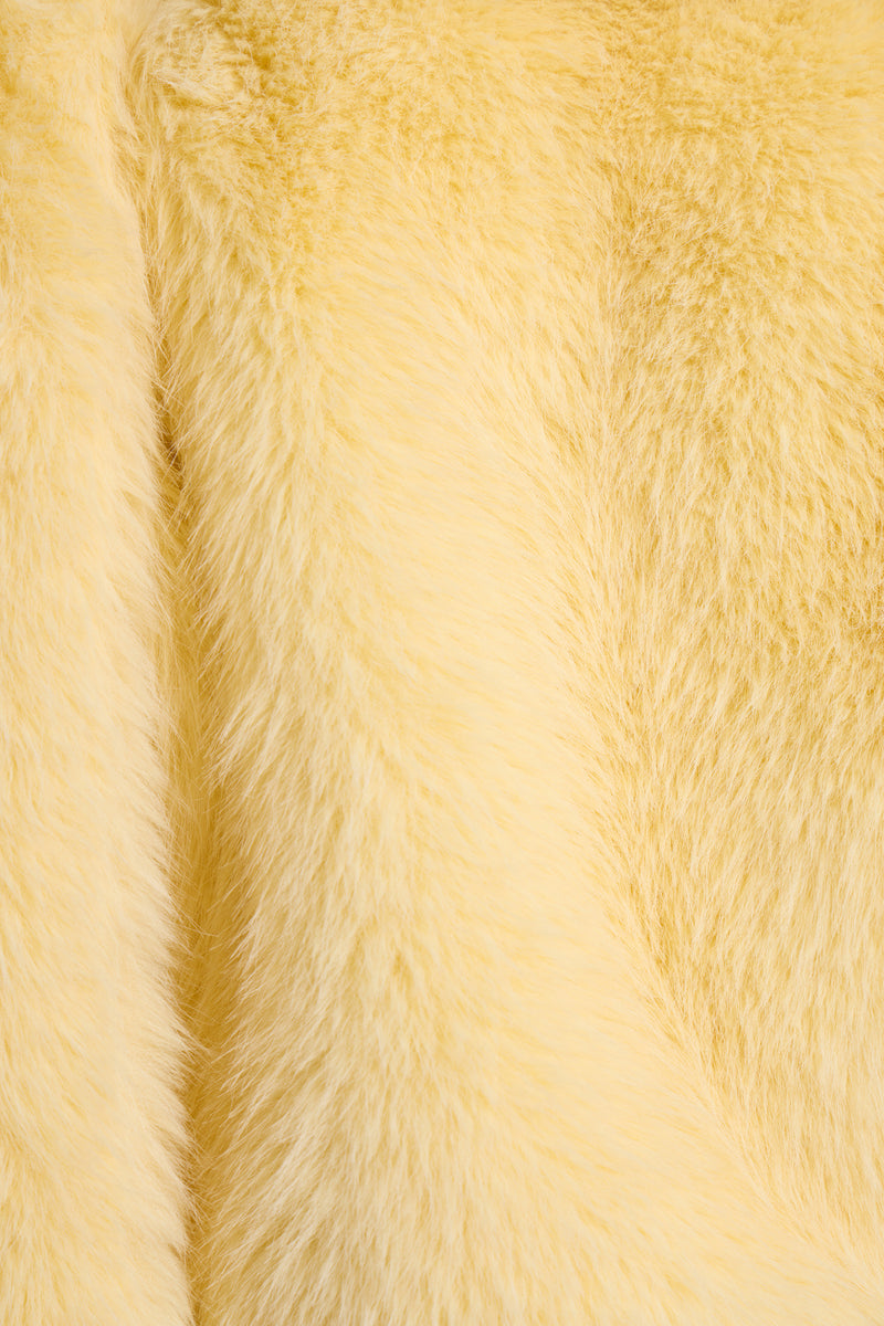 Saskia 2-in-1 Faux Fur Shrug in Yellow