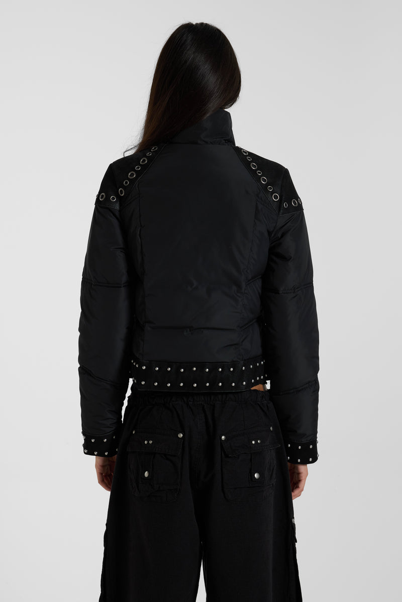 Stormie Studded Fitted Puffer Jacket