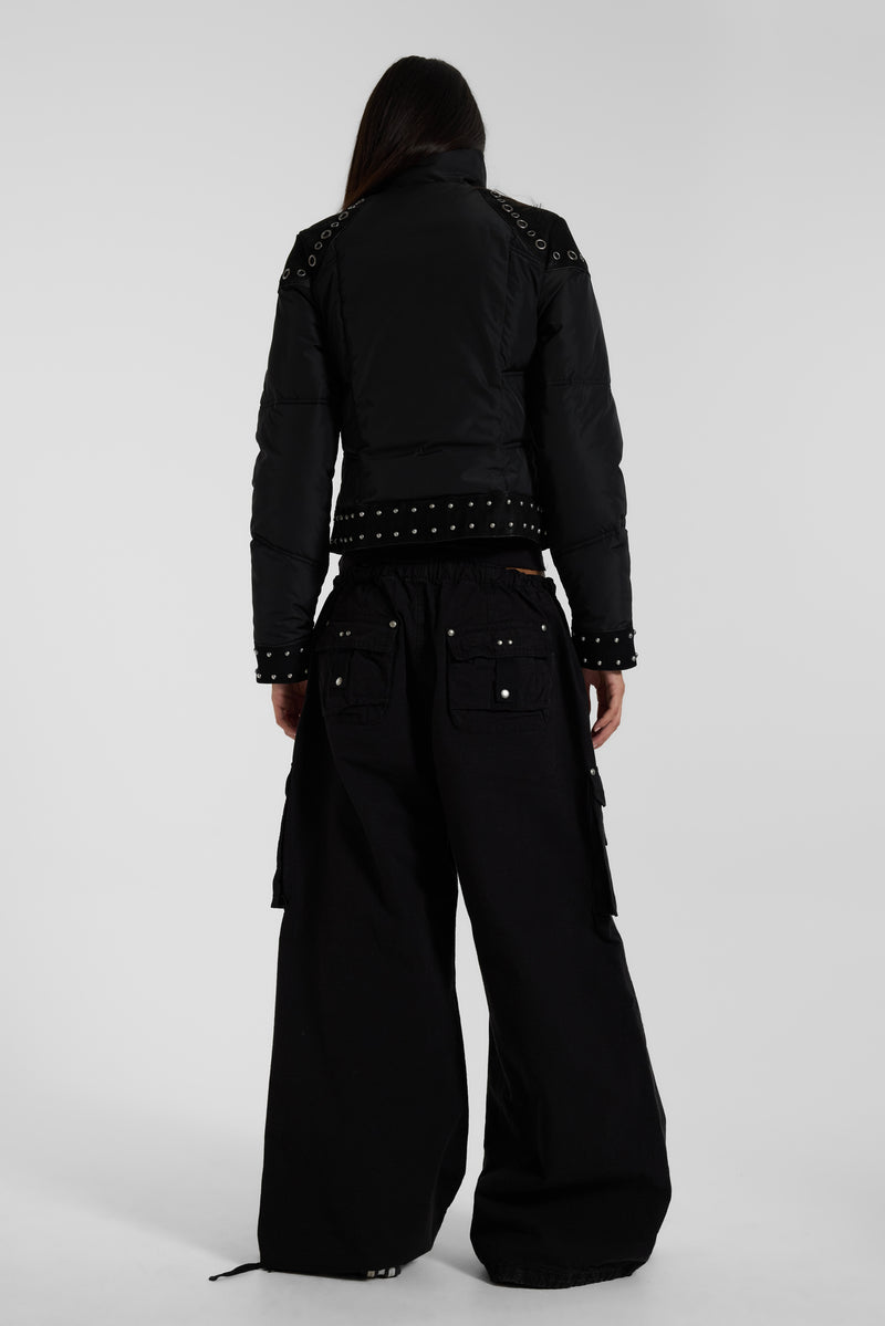 Stormie Studded Fitted Puffer Jacket