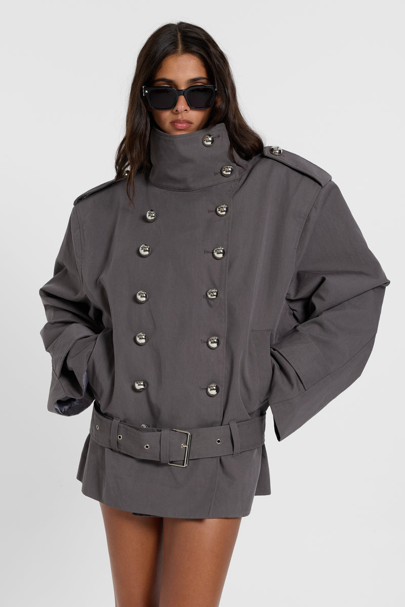 Irina Structured Belted Trench Coat